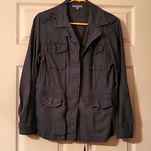 Linen blend army style shirt/jacket - Picture 1 of 3